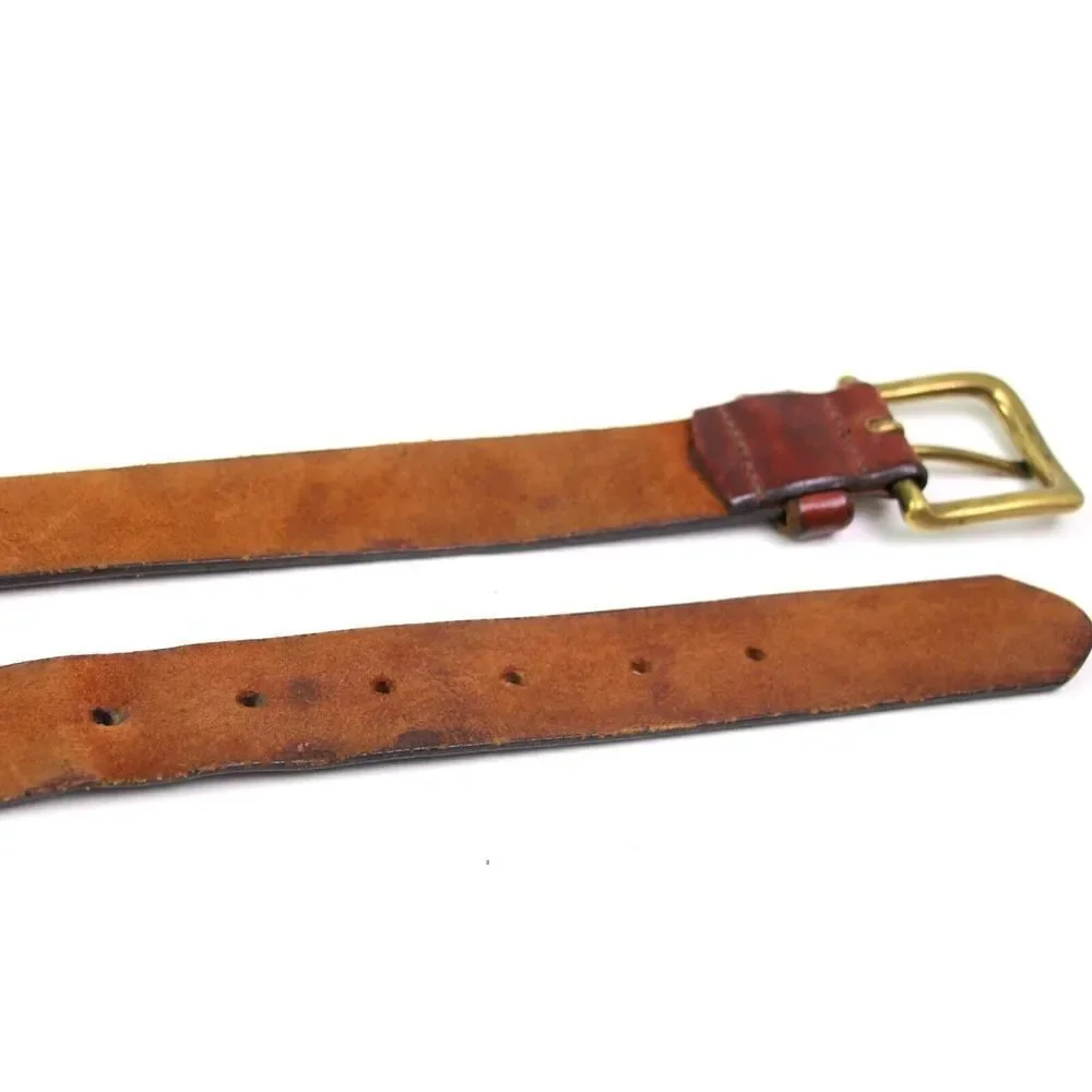 Eddie Bauer BROWN GENUINE LEATHER 1 1/8